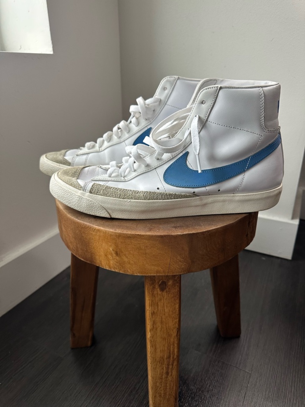 Nike Blazer Mid Vintage White Blue | Size 11 | Worn Casual Sneaker